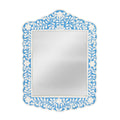Butler Specialty Company Floral Mirror with Bone Inlay - Blue
