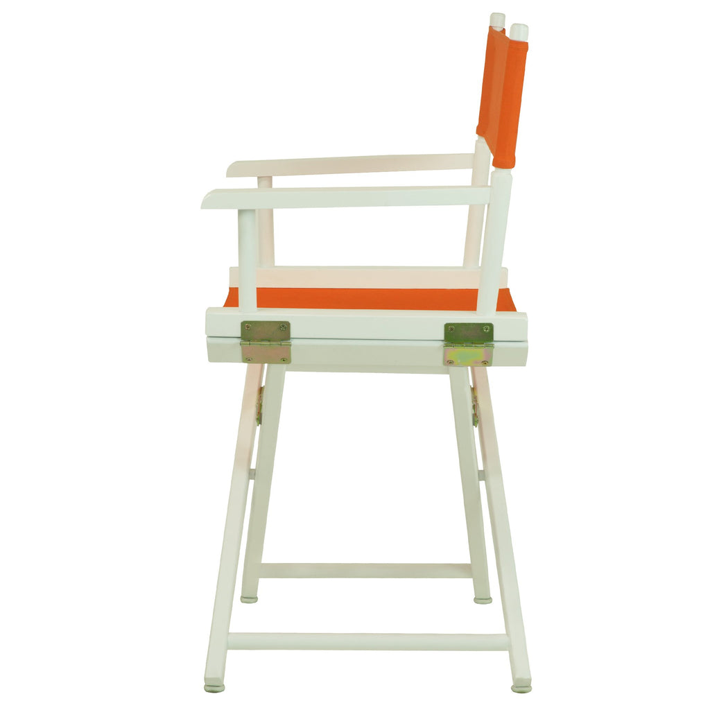Casual Home 18" Director'S Chair White Frame With Tangerine Canvas