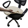 Melaluxe Stretch Jacquard Office Chair Cover, Removable Washable Desk Chair Cover Rotating Chair Seat Slipcover, Beige
