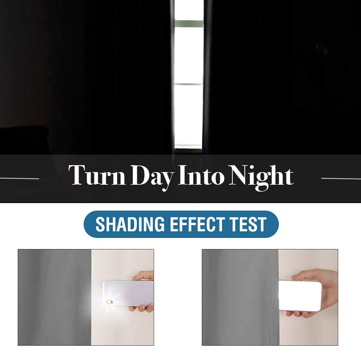 H.Versailtex 100% Blackout Curtains 63 Inches Long Full Light Blocking Curtain Draperies For Bedroom Living Room Thermal Insulated Functional Soft Thick Window Treatment Set Of 2 Panels, Grey