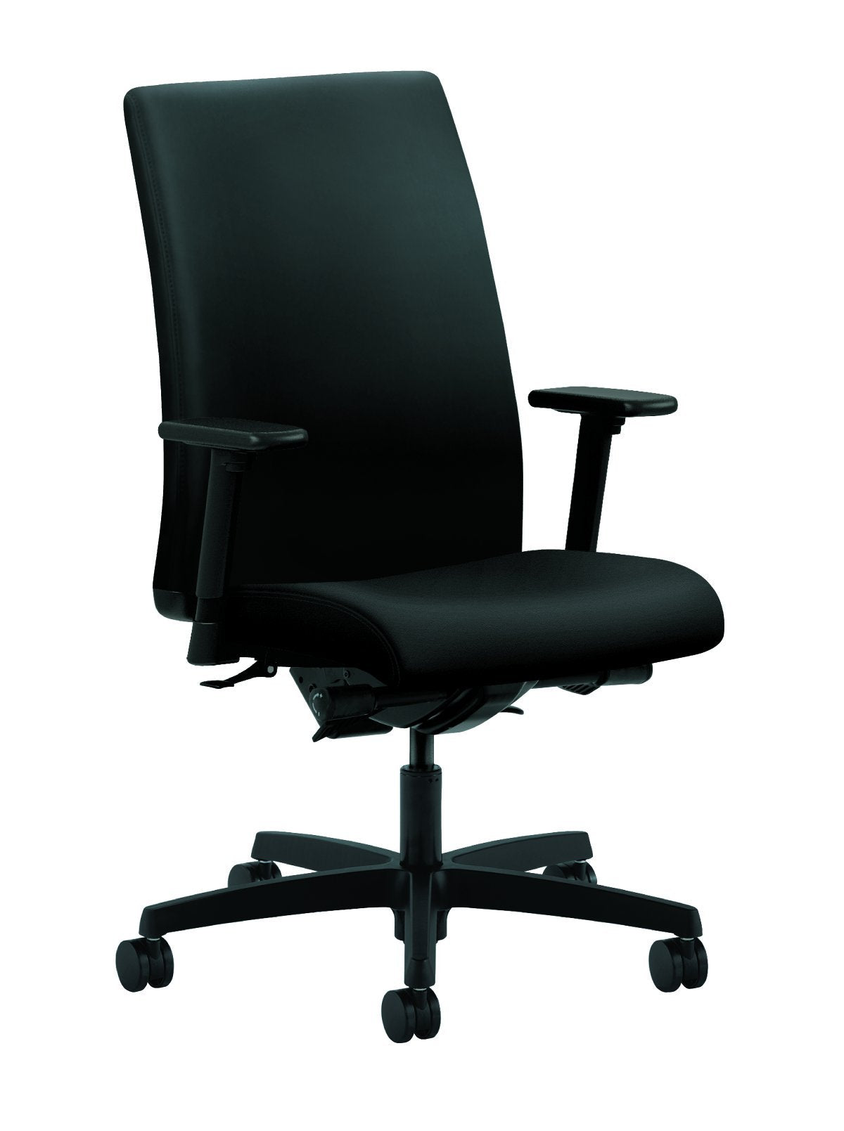 Hon Ignition Series Mid-Back Work Chair - Upholstered Computer Chair For Office Desk, Black (Hiwm3)