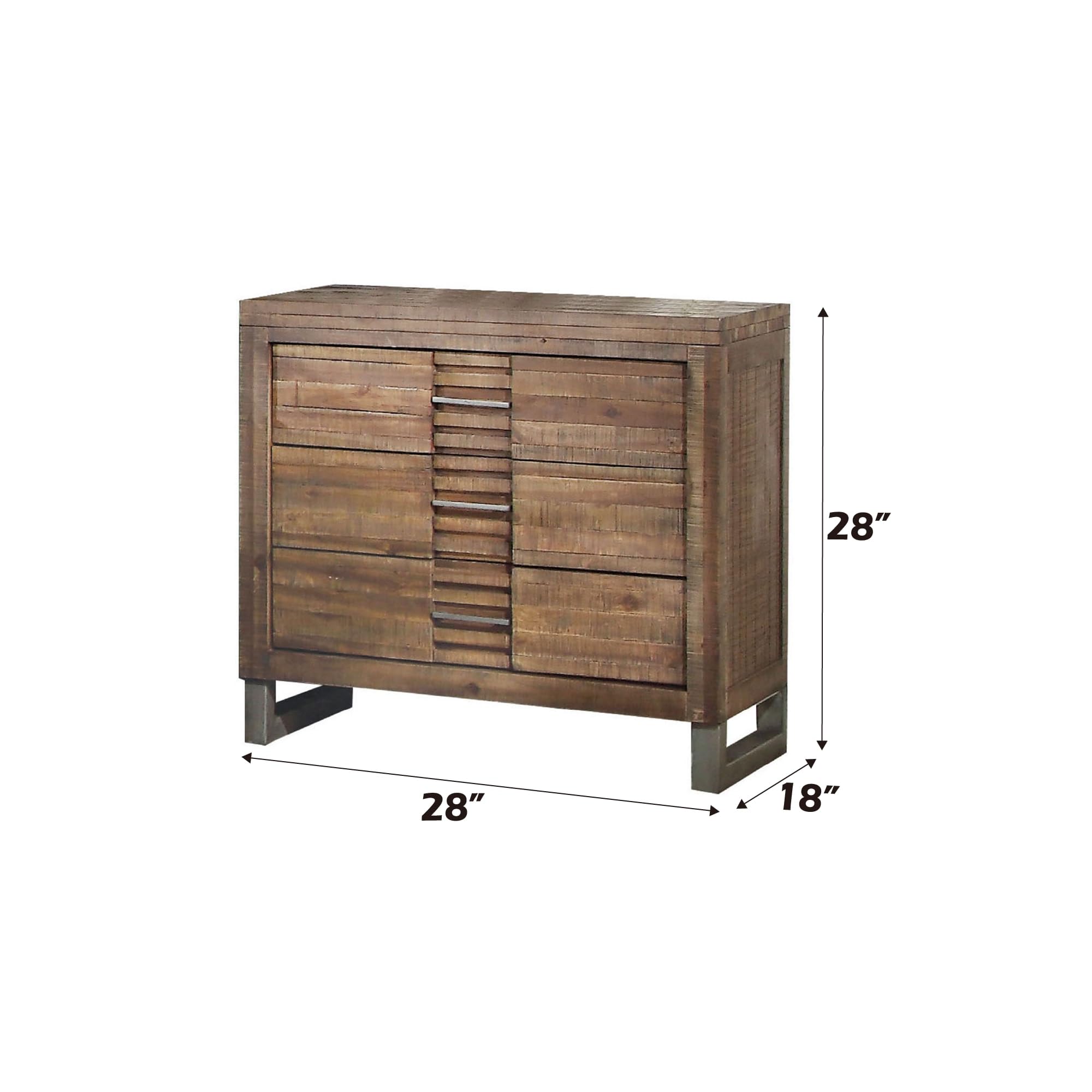 Acme Furniture Andria Nightstand In Reclaimed Oak