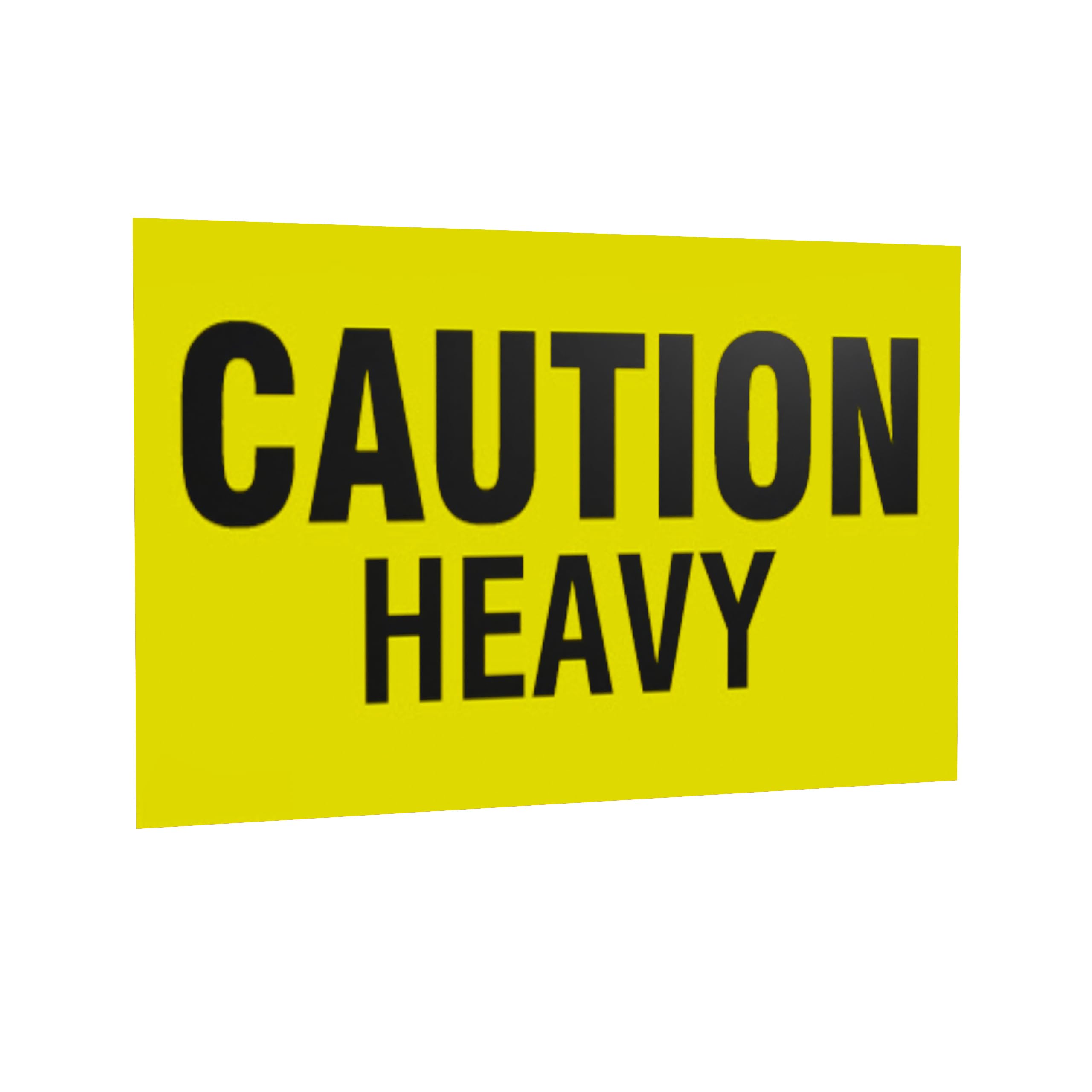 Kenco 3' X 5' Caution Heavy Fluorescent Shipping Label Stickers For Shipping And Packing -500 Adhesive Labels Per Roll