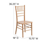 Flash Furniture HERCULES Series Natural Wood Chiavari Chair