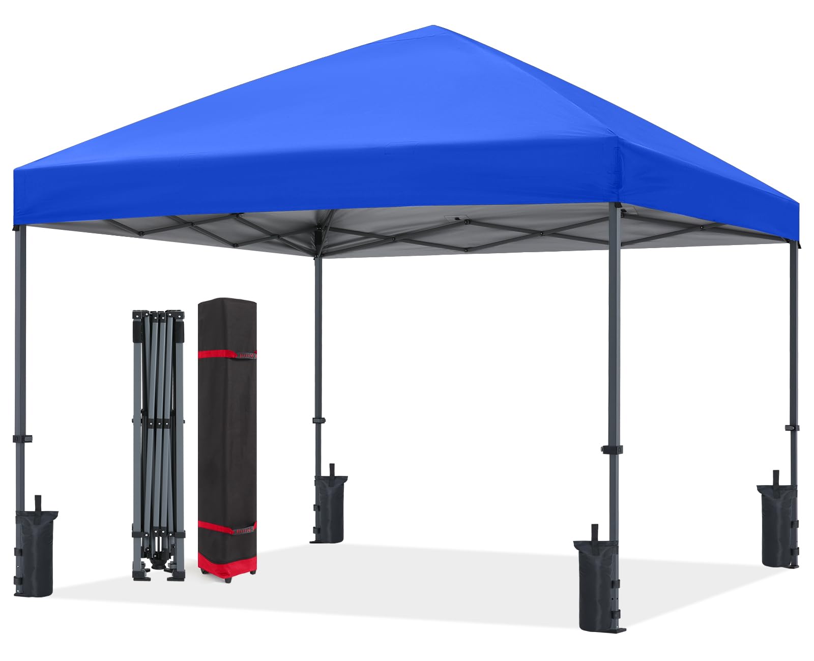 Abccanopy Pop Up Canopy - 8X8 Outdoor Patio Portable Canopy Tent Heavy Duty For Backyard And Deck With 4 Sandbags(Royal Blue, 8X