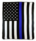 Aes Usa Police Thin Blue Line American Back The Blue Blue Lives Matter 50X60 Polar Fleece Blanket Throw