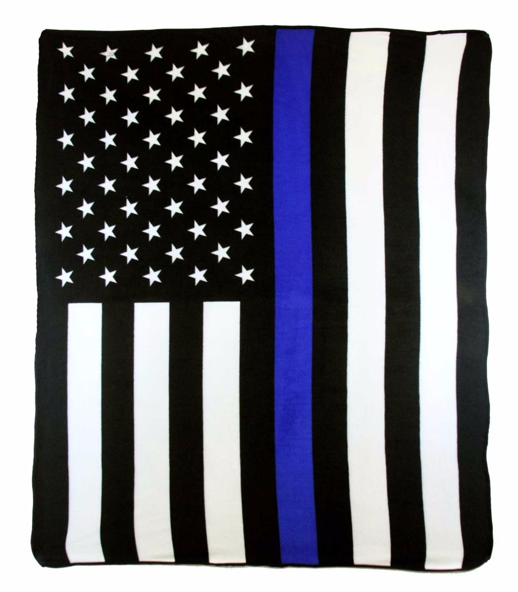 Aes Usa Police Thin Blue Line American Back The Blue Blue Lives Matter 50X60 Polar Fleece Blanket Throw