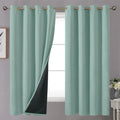 Youngstex 100% Blackout Curtains For Bedroom, Double Layer Full Light Blocking Room Darkening Curtain Privacy Thermal Insulated