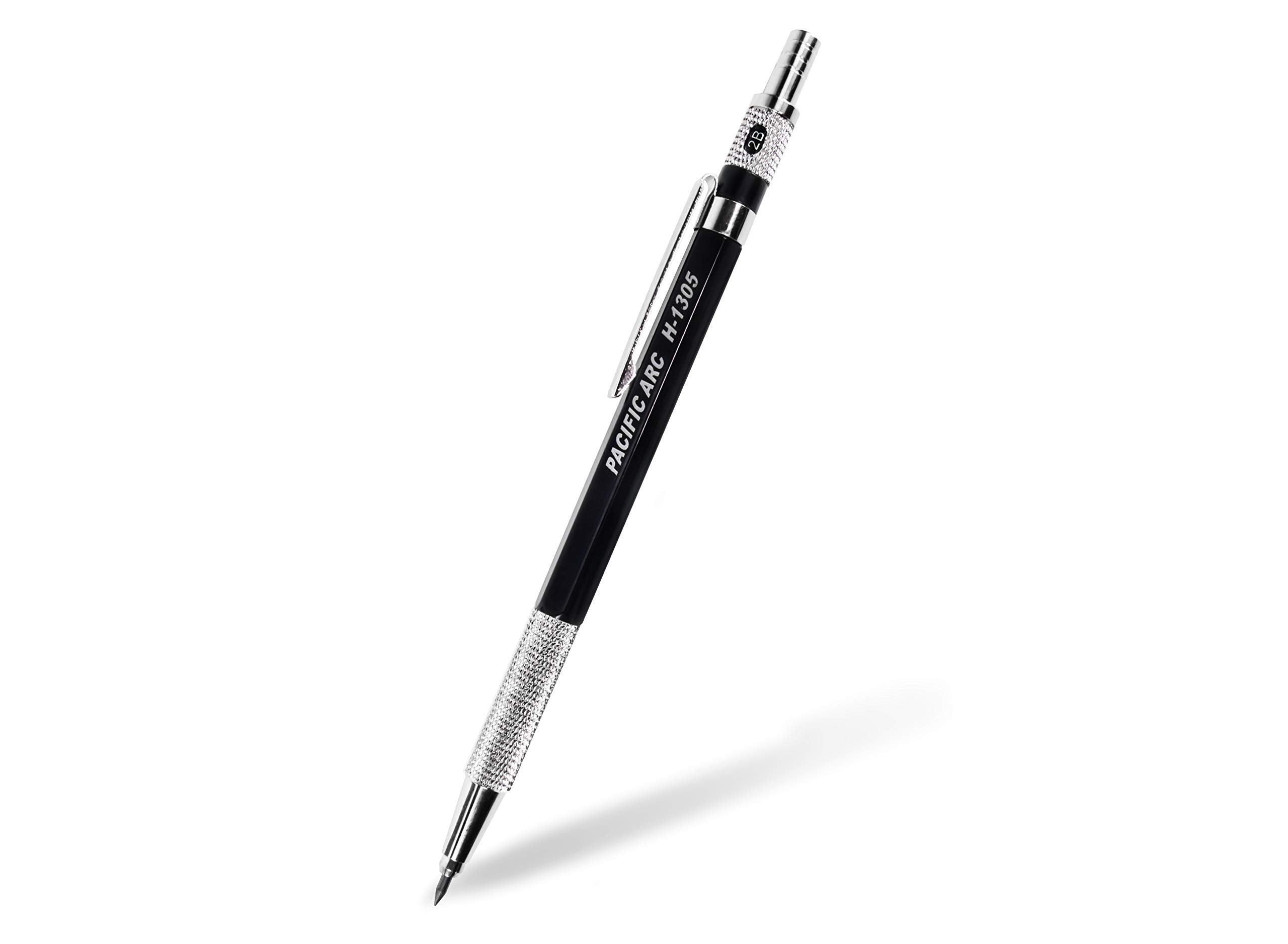 Pacific Arc 2Mm Lead Holder And Lead Sharpener, Black Drafting Pencil For Artist Drawing, Drafting, And Sketching