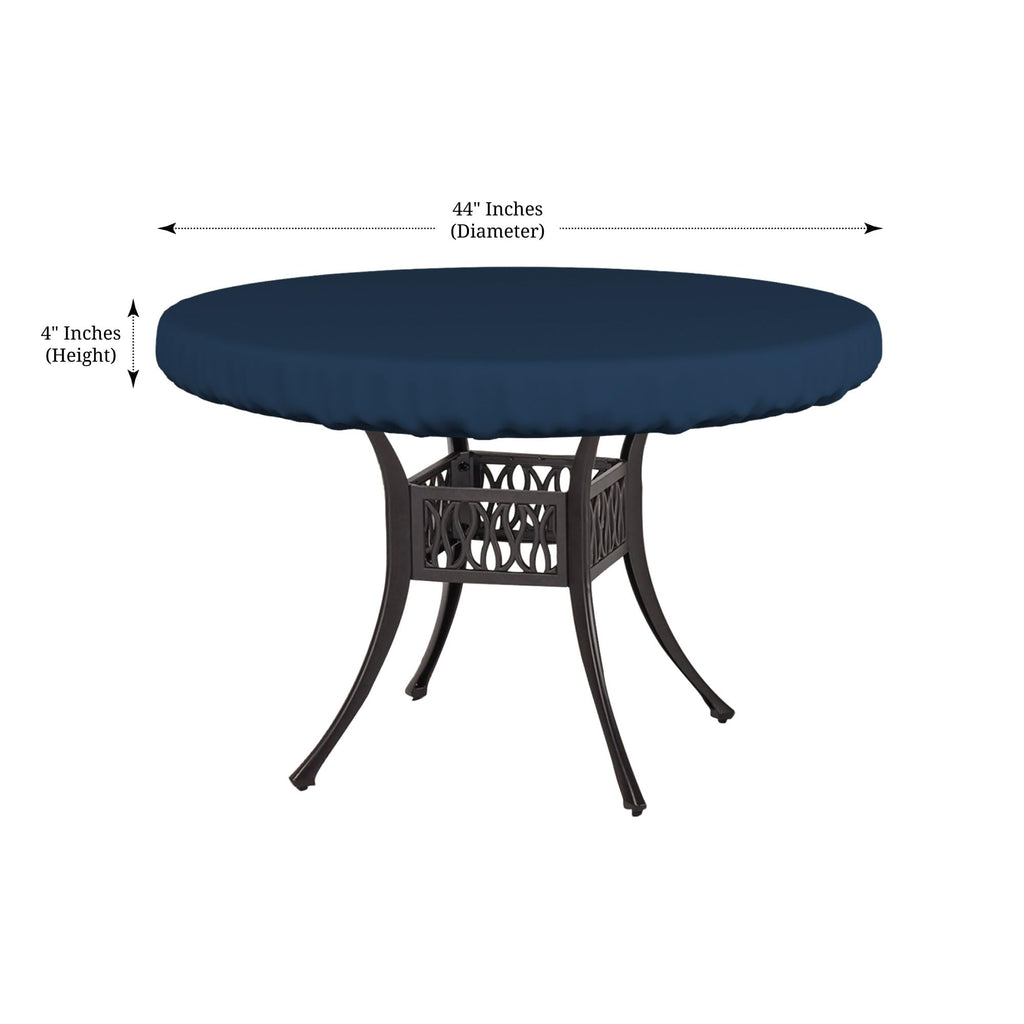 Covers & All Round Table Top Cover, 12 Oz Waterproof Uv & Weather Resistant Patio Table Cover, Outdoor Table Cover For Patio Outdoor Furniture & Coffee Table (44' Dia X 4' H Inches, Blue)