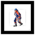 Trends International Gallery Pops Wayne Gretzky - Art Sketch Oilers Skating Wall Art Wall Poster, 12 x 12, Black Frame Version