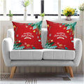 Bmrgifts Soft Fabric Designer Decorative Printed Merry Christmas Theme Cushion Cover Xmas Decorations For Sofa Living Room Set O