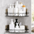 Luppra Bathroom Wall Rack  Pack Of 2, SelfAdhesive Corner Shelf Stainless Steel Wall Shelf (Number Of Shelves  2, Black)