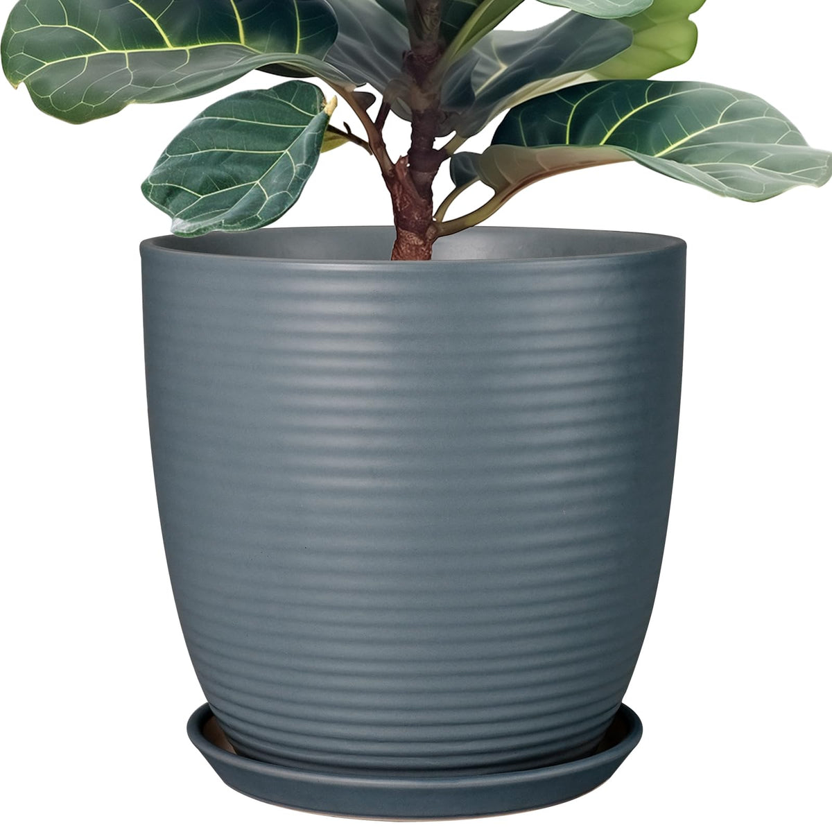 Epfamily 12 Inch Pots For Plants Ceramic Planter Pot Large Flower Pot With Drainage Hole And Saucer For Home Patio Garden Office
