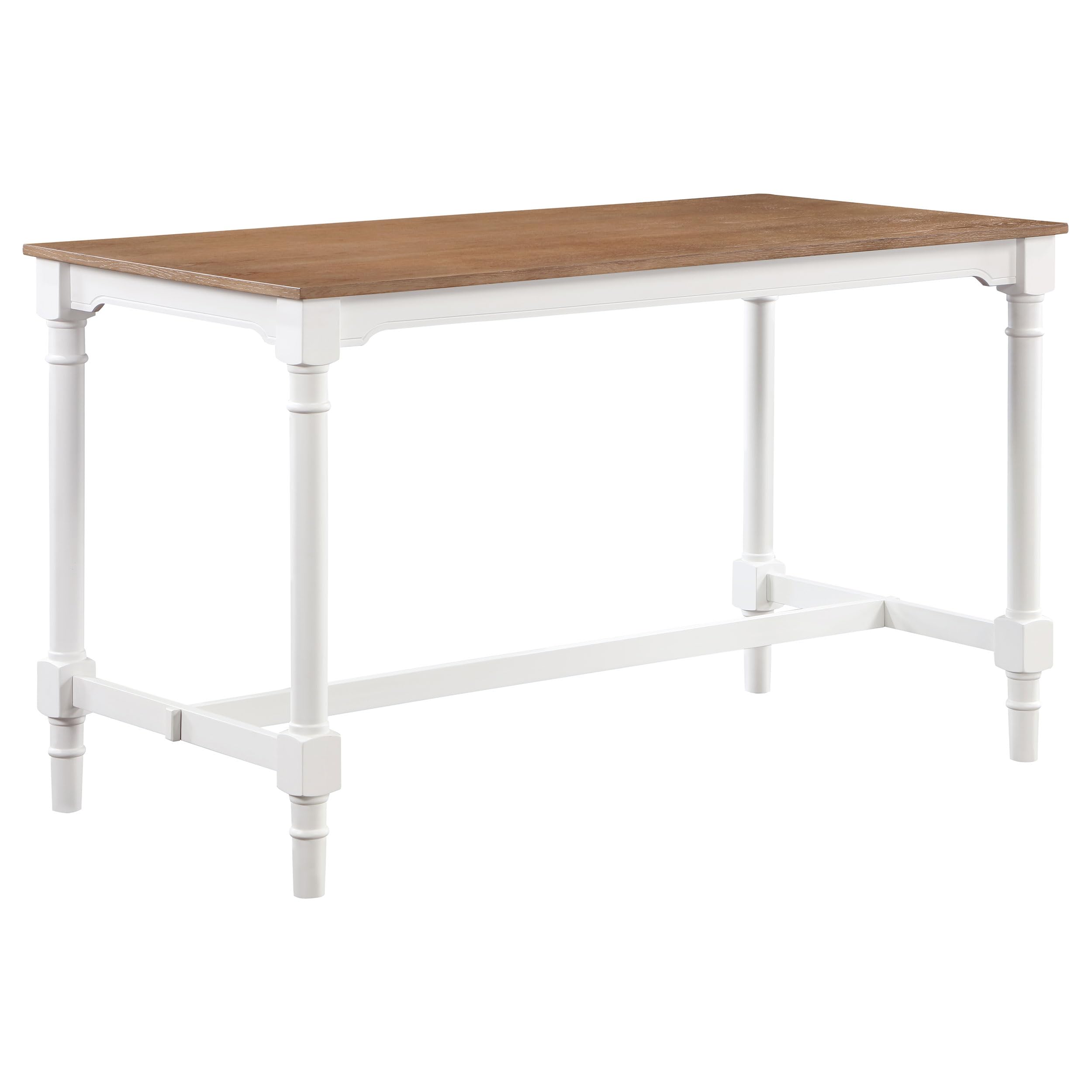 Coaster Home Furnishings Martina 5-Piece Rectangular Counter Height Dining Set with Stools Brown and White