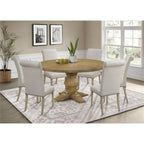 Coaster Home Furnishings Florence 7-Piece Round Dining Table Set Rustic Honey