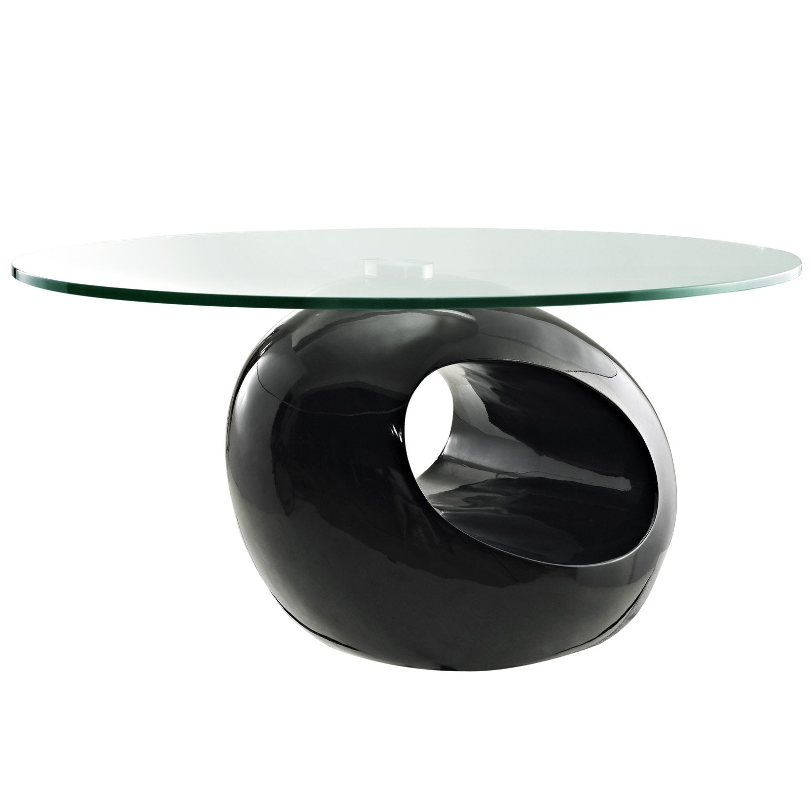 Modern Oval Coffee Table In Black
