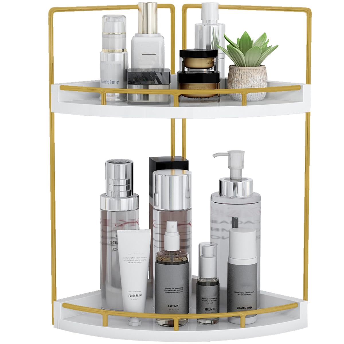 Dorhors Corner Bathroom Counter Organizer,Vanity Countertop Storage Shelf