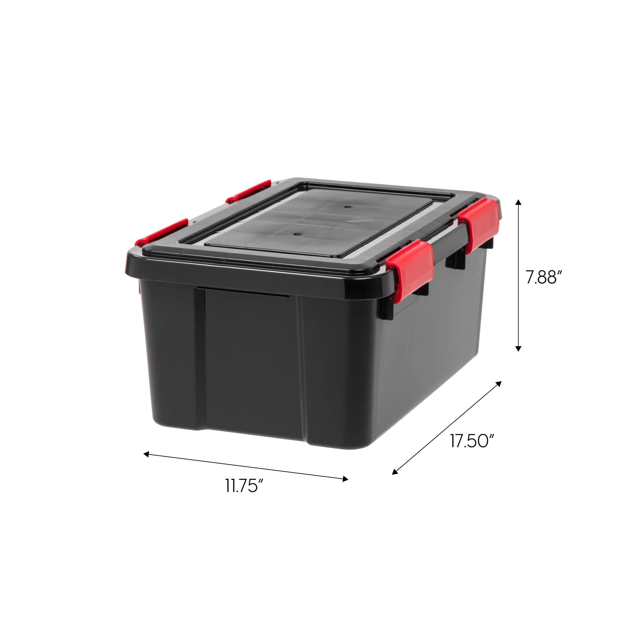 Iris Usa Weatherpro 19 Qt Storage Bins With Lids, 6 Pack, Bpa-Free Plastic Gasket Box With Tight Latch And Seal, Stackable Nesta