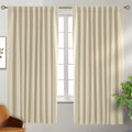 Bgment Rod Pocket And Back Tab Blackout Curtains For Bedroom - Thermal Insulated Room Darkening Curtains For Living Room, 2 Window Curtain Panels (70 X 63 Inch, Light Grey)