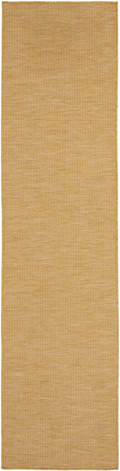 Nourison Positano Indoor/Outdoor Yellow 2'2' X 8' Area Rug, Easy Cleaning, Non Shedding, Bed Room, Living Room, Dining Room, Ba
