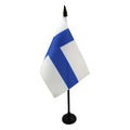 Finland Table Flag 4' X 6' - Finnish Desk Flag 15 X 10 Cm - Black Plastic Stick And Base - Az Flag