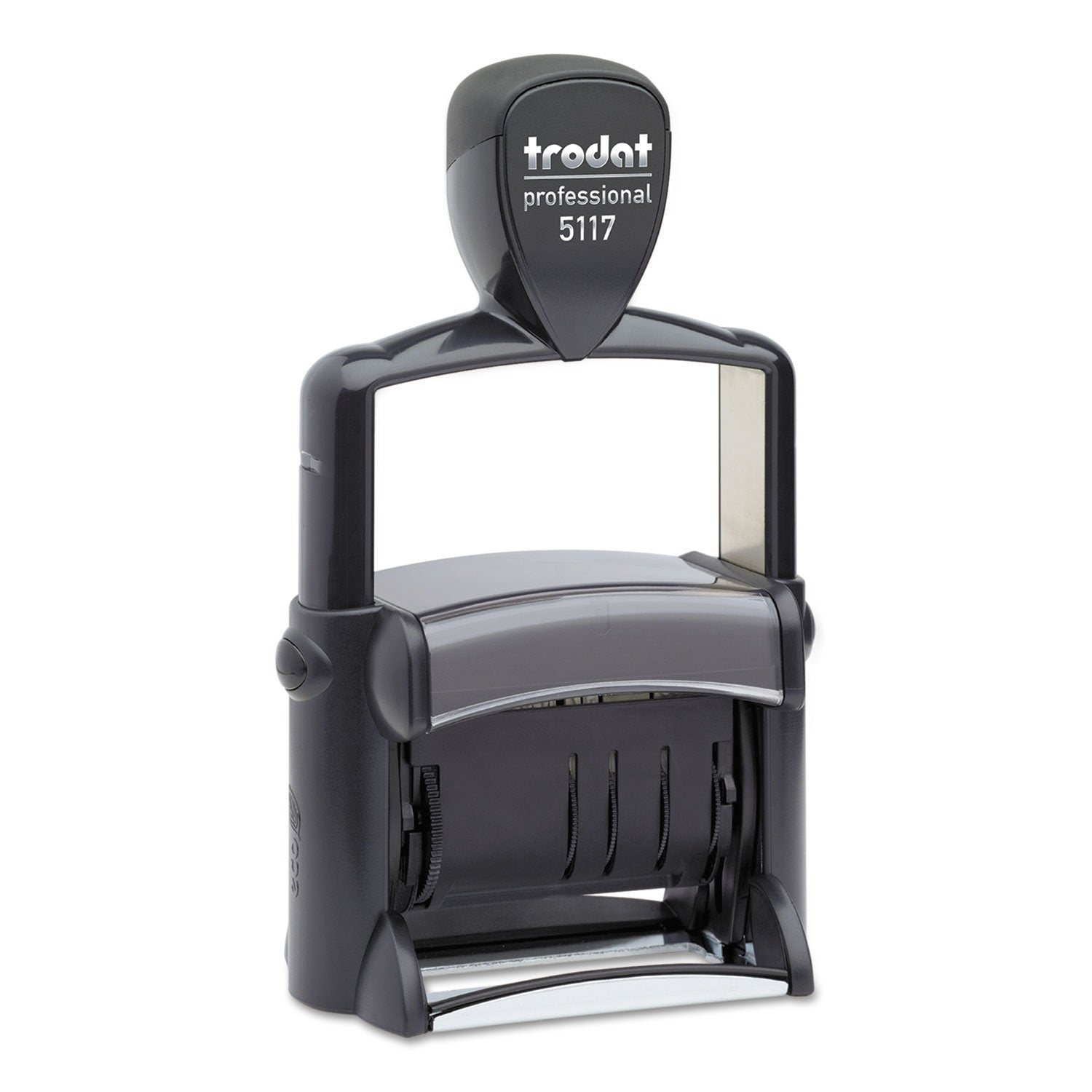 Trodat T5117 Trodat Professional 12-Message Stamp, Dater, Self-Inking, 2 1/4 X 3/8, Black