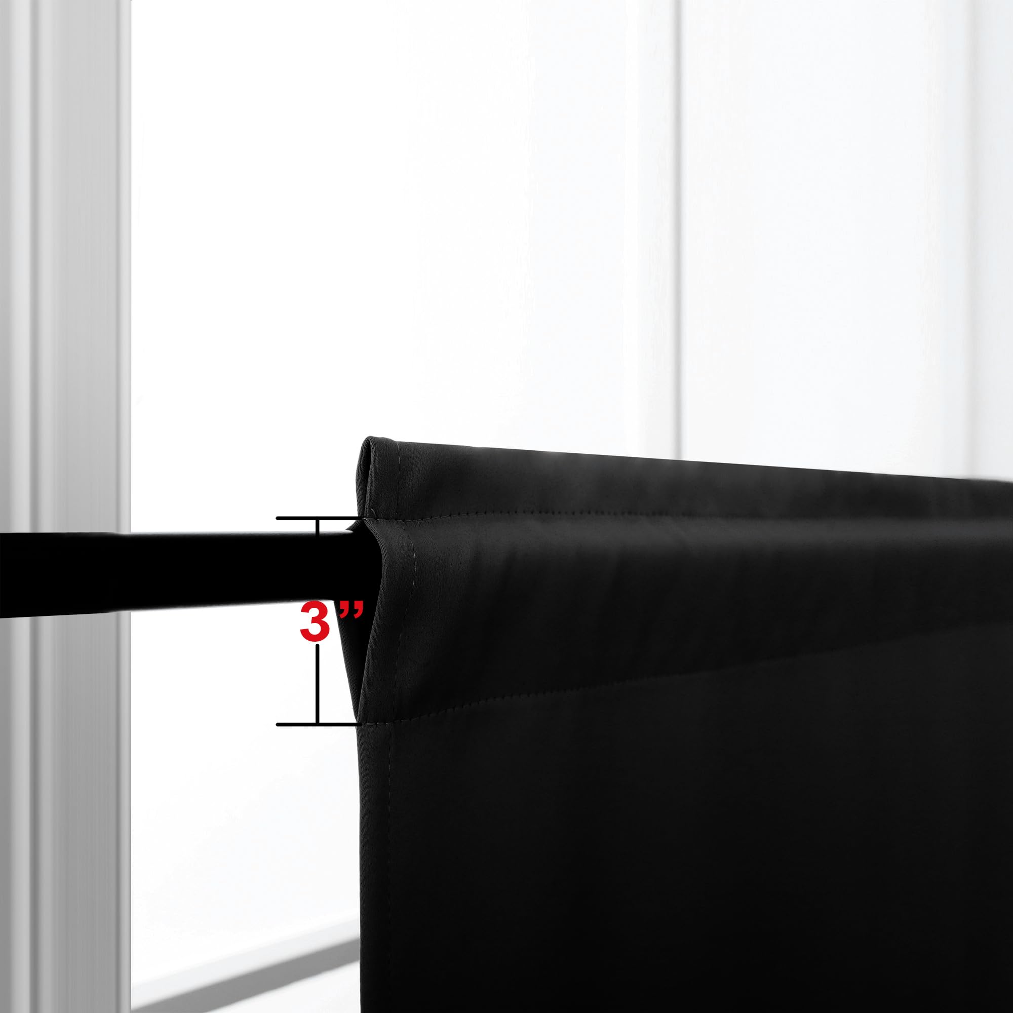 Koufall 24 Inch Curtains For Bedroom Black Out,Small Window Mini Short Blackout Curtains,18 X 24 In Length