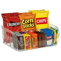 Wenscis Large Snack Organizer for Countertop, Clear Snack Storage Bin