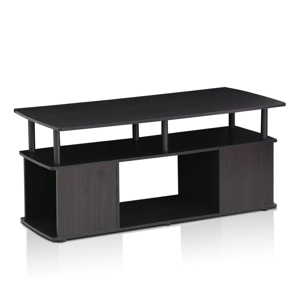 Furinno Jaya Tv Stand For Tvs Up To 50 Inch With Open Storage, Blackwood