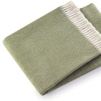 HomeRoots Soft Olive Green Links Pattern Throw Blanket
