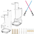 Cosmos 1 Set Lightsaber Stand Wall Mount Lightsaber Duel Crossed Display Stand Acrylic Double Lightsaber Holder for Vertical or 