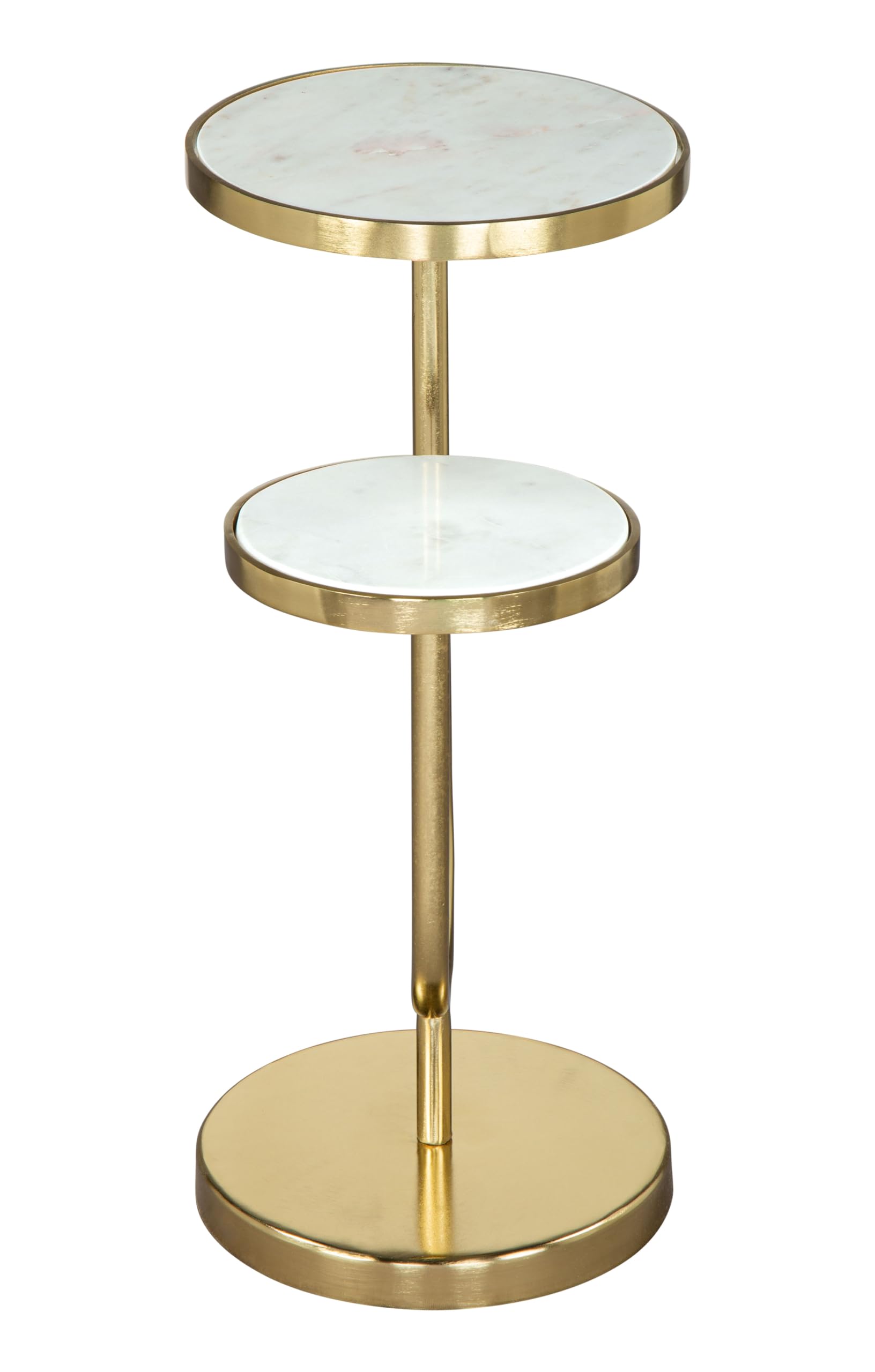 Zuo Marc Side Table White & Gold