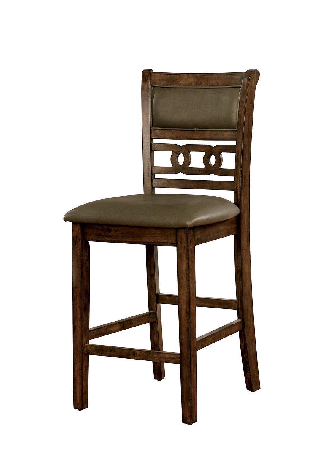 Benjara Benzara Wooden Counter Height Side Chair, Set of Two, Brown