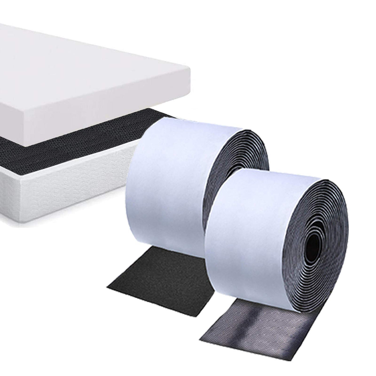 Teuvo Non Slip Mattress Pad, Keep Mattress In Place For A Great Nights Sleep, Hook And Loop Tape With Adhesive For Mattresses Wi