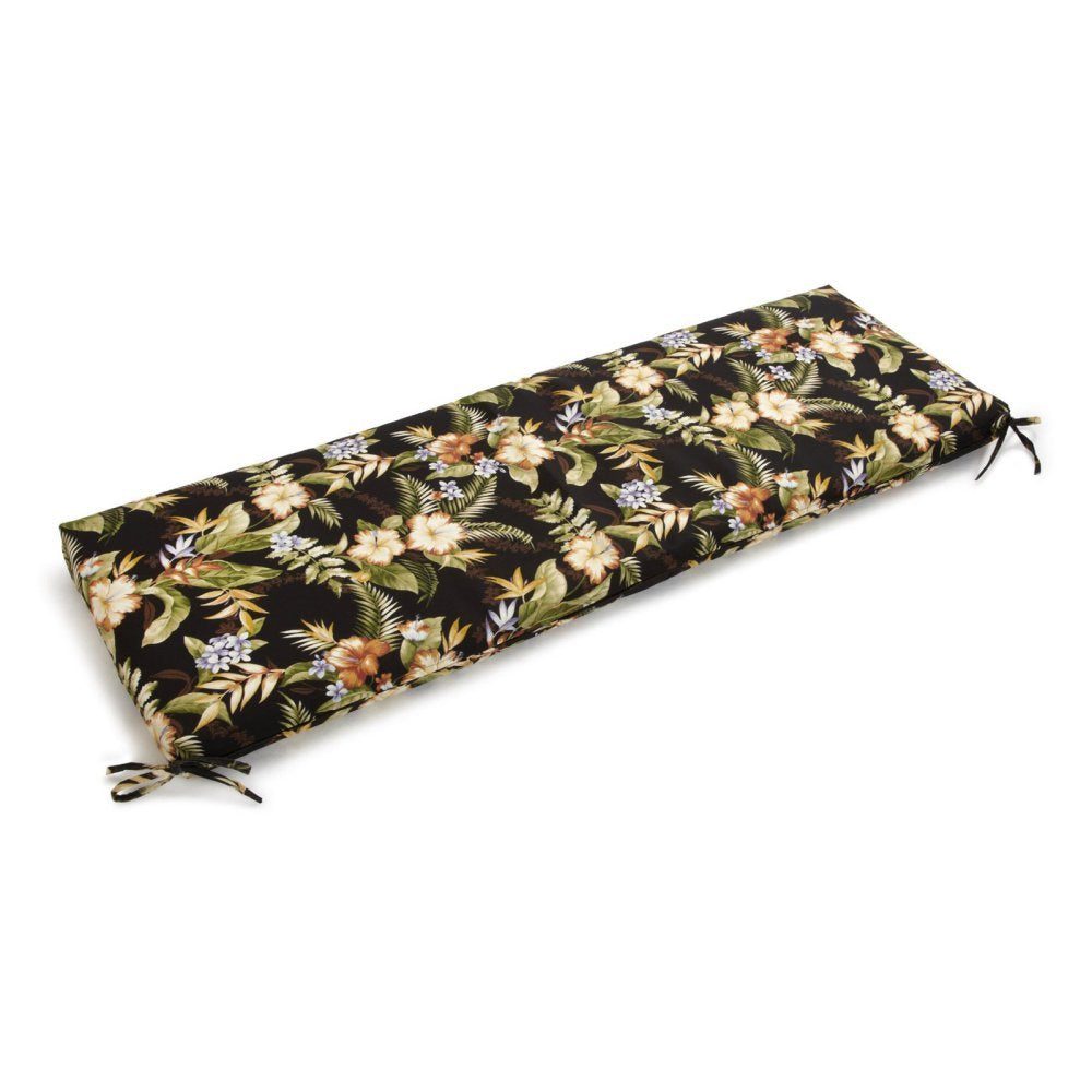 Blazing Needles Outdoor Bench Cushion, 60&quot; x 19&quot;, Eastbay Onyx