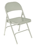 National Public Seat Home Office Decorative Standard All-Steel Folding Chair Grey - 4 Pack