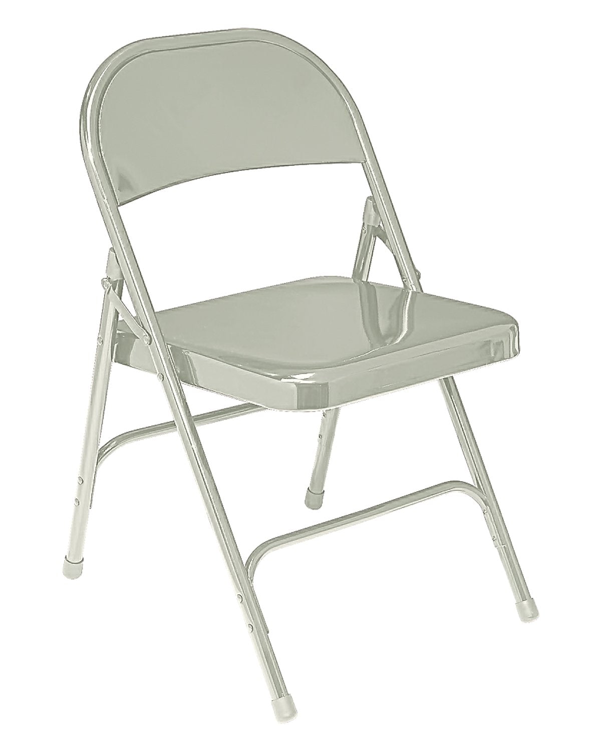 National Public Seat Home Office Decorative Standard All-Steel Folding Chair Grey - 4 Pack