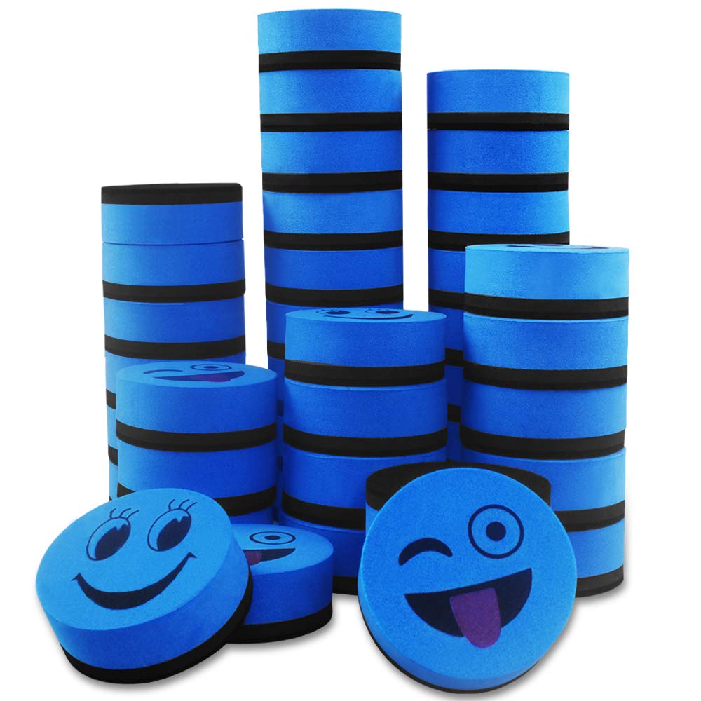 Heqishun 40 Pack Magnetic Whiteboard Erasers Dry Eraser Dry Erase Erasers Bulk Chalkboard Eraser Cleaner For Classroom, Office (