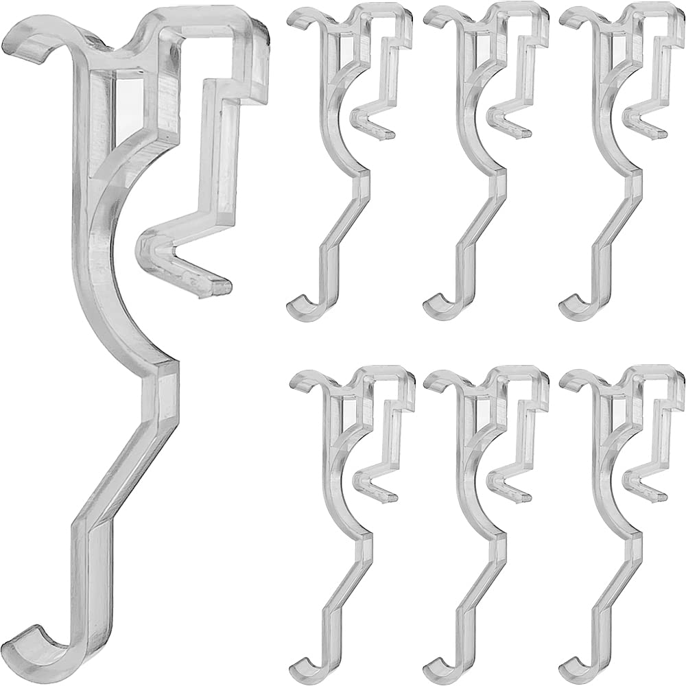 Valance Clips 12pcs 2.5 Clear Plastic Hidden Retainer Holder Installation Bracket for 2inch Horizontal Wood and Faux Wood Blinds
