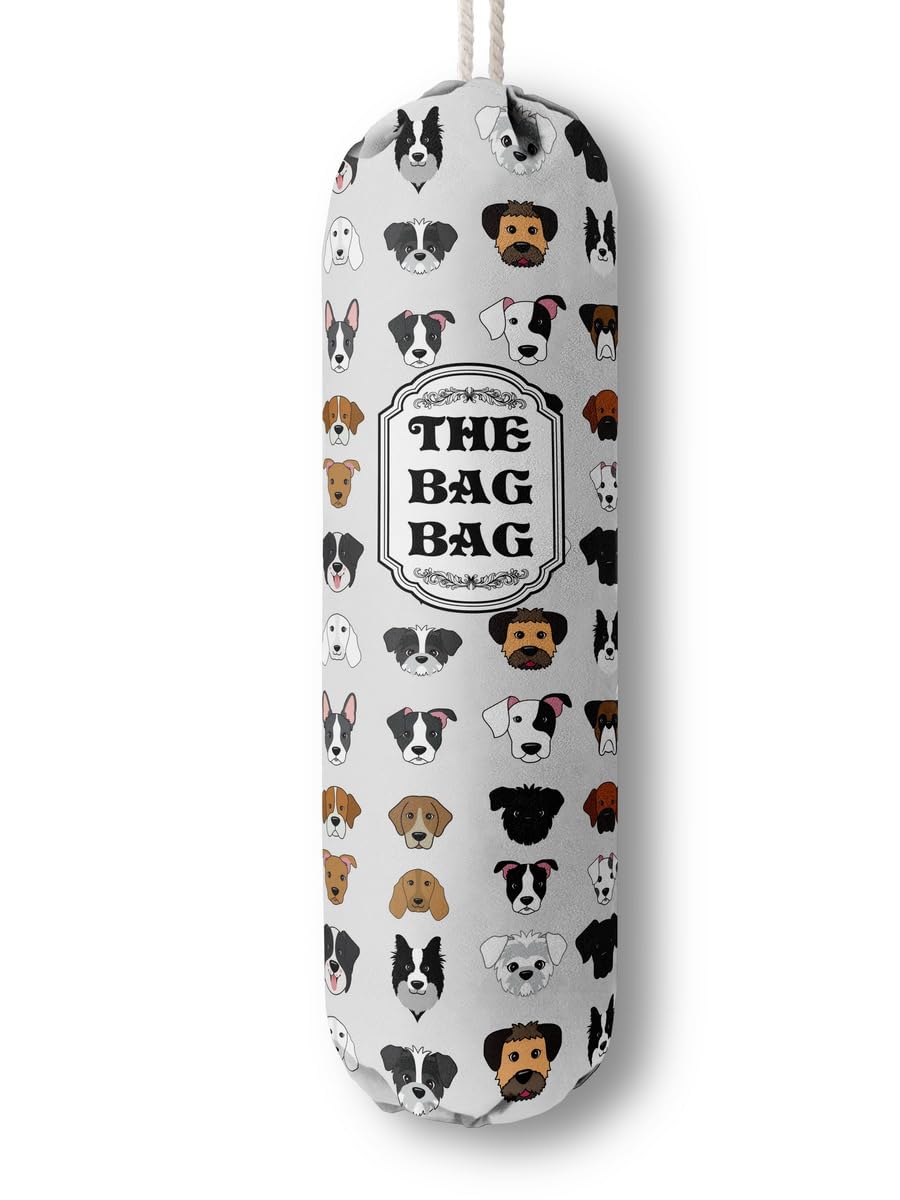 Grocery Bags Holder Organizer For Shopping Bags, Wall Mount Plastic Bags Storage Container Dispensers, Pet Lovers Home Kitchen B