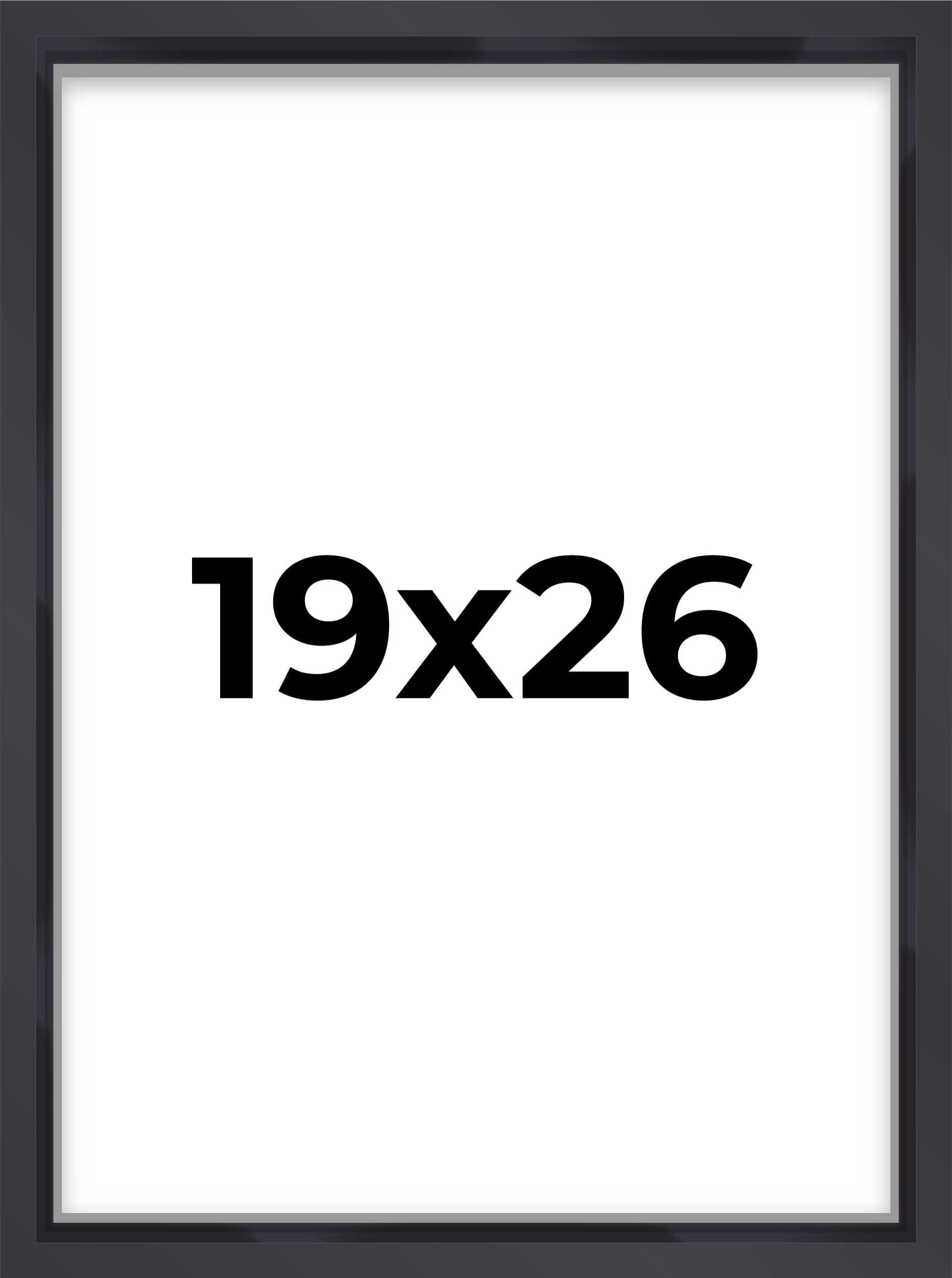 19x26 Shadow Box Frame Contemporary Black | 1'' Depth of Usable Space| Interior Size 19x26 or 26x19 Inches| UV Resistant Acrylic