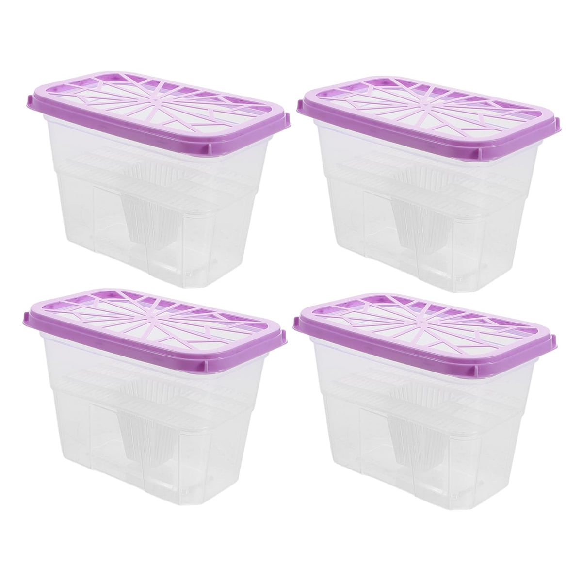 PRETYZOOM 4pack Empty Moisture Boxes Reusable Moisture Case for Closet Cabinet Wardrobe and Shoe Storage Large Capacity Water A