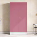 Godrej Interio Almirah Slimline 2Door Steel Almirah, Cupboard For Clothes (Royal Ivory And Dusty Rose), 1Year Warranty, 4 Shel