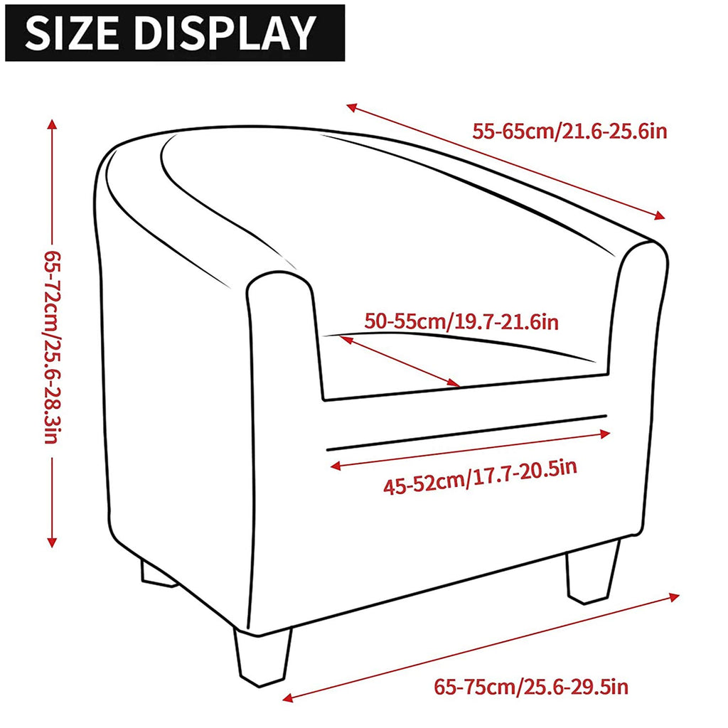 Mifxin Tub Chair Slipcover 1 Piece High Stretch Club Chair Cover Elastic Barrel Chair Armchair Couch Sofa Furniture Protector For Living Room Hotel (Pattern-08)