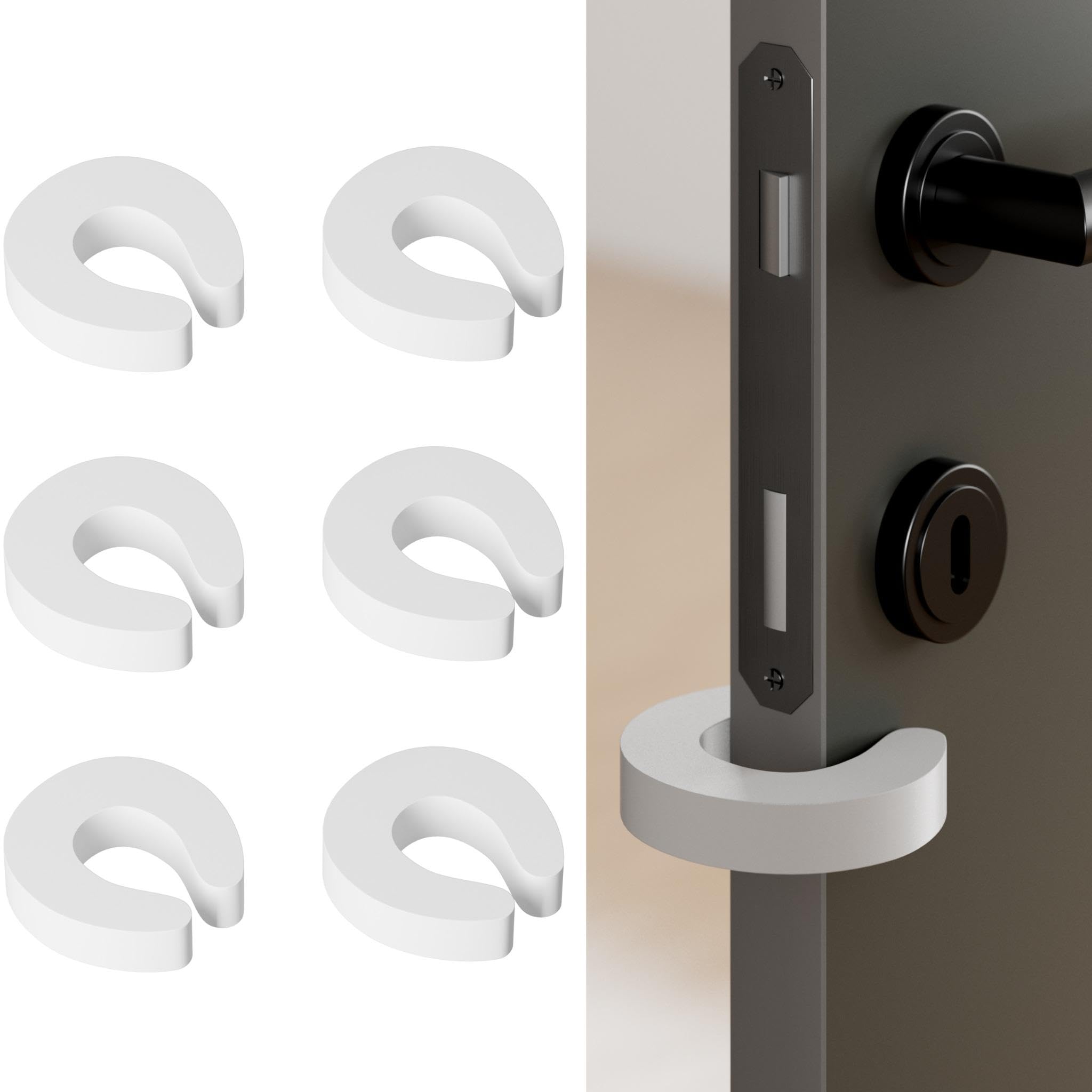 Door Pinch Guard Baby Door Stopper 6Pk Soft Foam Door Stopper. Prevents Finger Pinch Injuries Child/Pet From Getting Locked In R