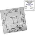 5 Oz Titanium Cube Paperweight 1.25' (32 Mm) | 99.99% Pure | Chemistry Design With Certificate Of Authenticity