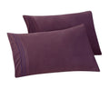 Elegant Comfort Solid Pillowcases 1500 Thread Count Egyptian Quality - Easy Care, Smooth Weave, Wrinkle And Stain Resistant, Easy Slip-On, 2-Piece Set, Standard/Queen Pillowcase, Purple