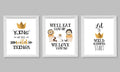 Silly Goose Gifts Sweet Wild Things Themed Wall Art Print Decor (Set of Three) Well Eat You Up We Love You So Sign