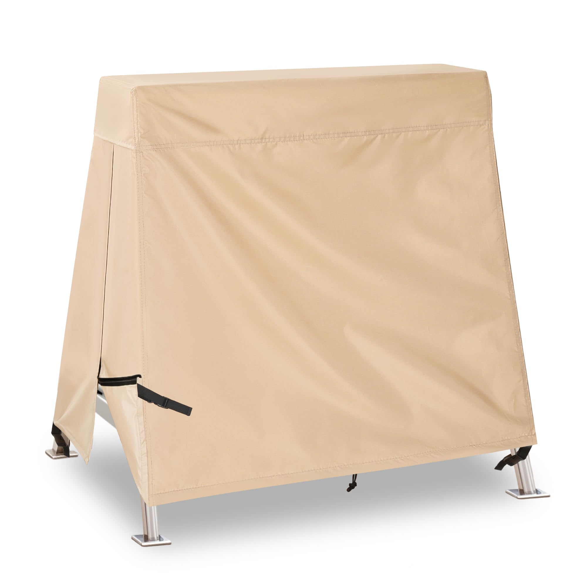 Uhousdeco Outdoor Swing Covers For A Frame Patio Swing, 72' L X 55' D X 67' H, A-Frame Swing Cover Waterproof, Porch Patio Sw